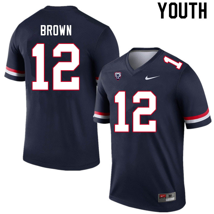 Youth #12 JB Brown Arizona Wildcats College Football Jerseys Sale-Navy - Click Image to Close